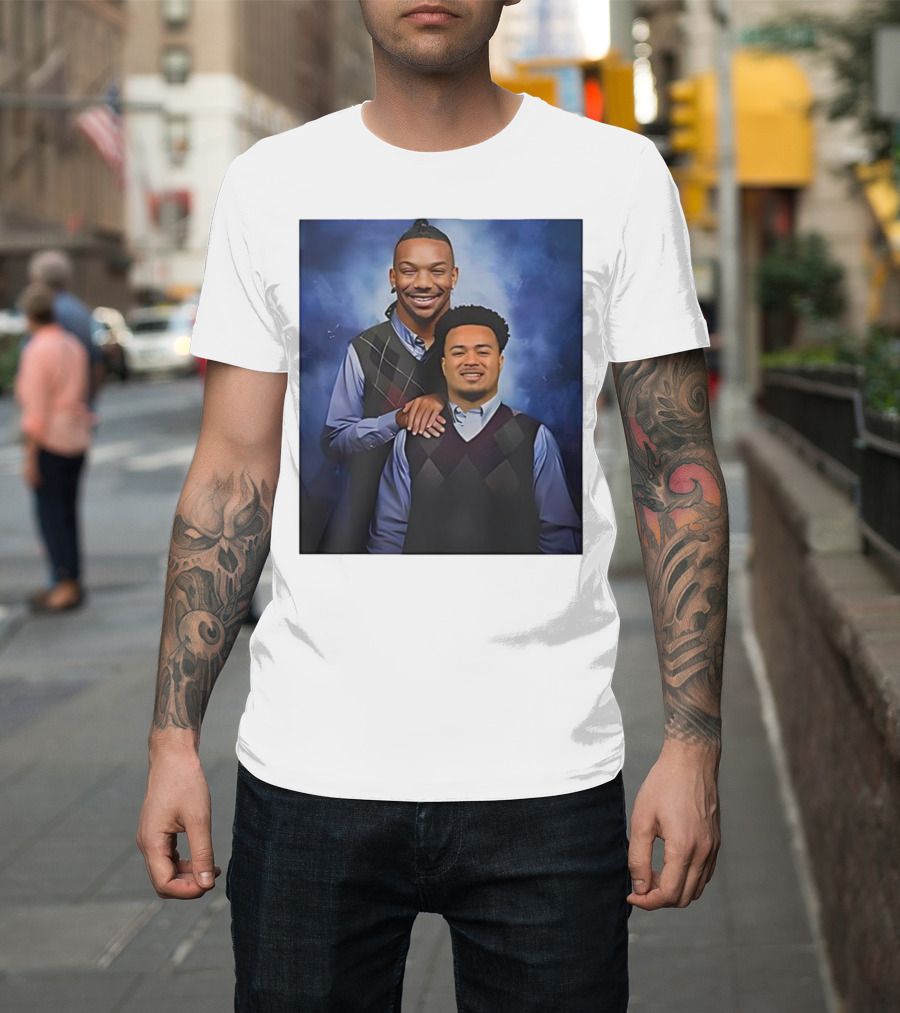 Bijan Robinson Tyler Allgeier Stepbrother Portrait Parody T-Shirt