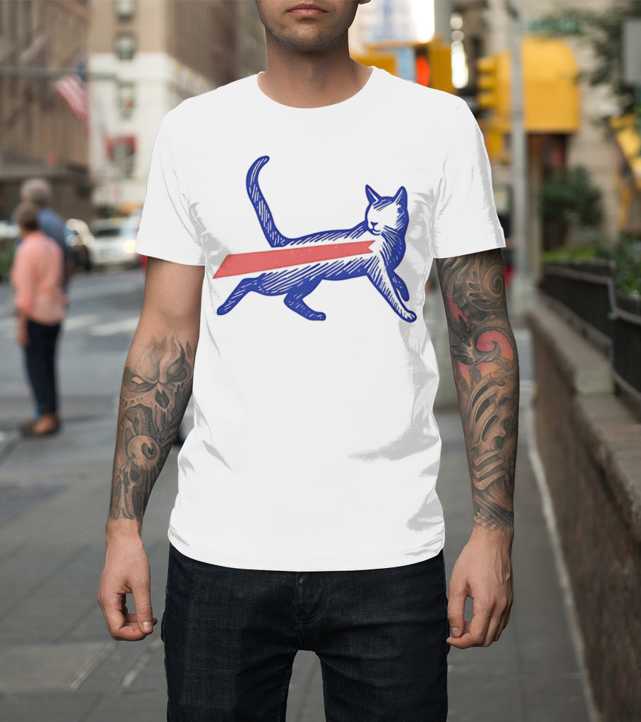 Buffalo Bills Football Cat Logo Design T-Shirt