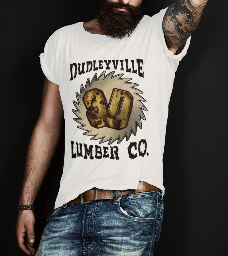 Dudleyville 3D Lumber Co Saw Blade Logo T-Shirt