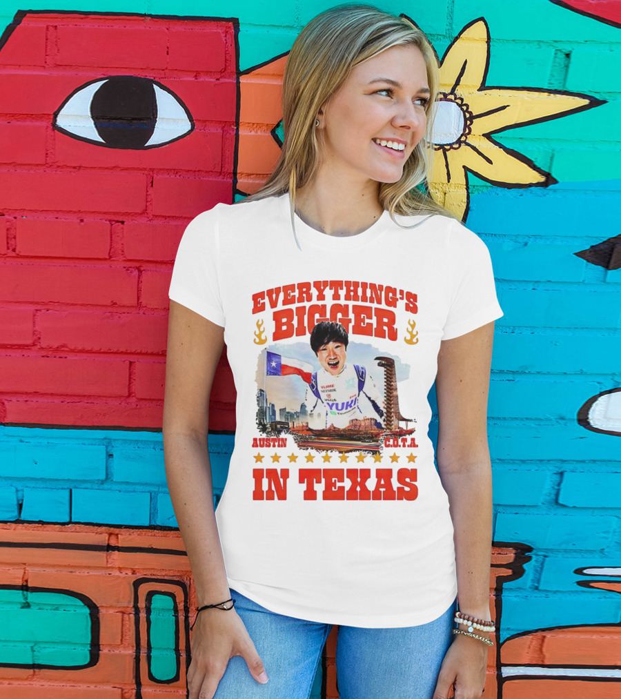 Tsunoda Yuki Everything's Bigger Austin COTA Texas T-Shirt
