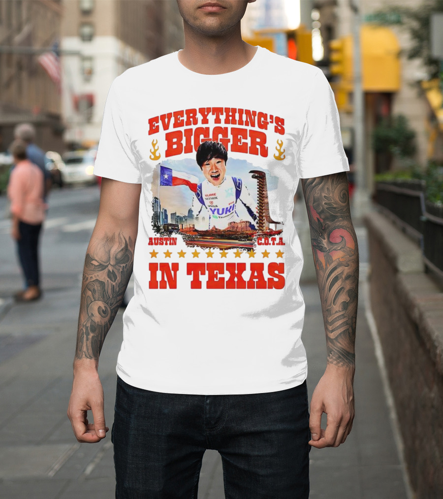 Tsunoda Yuki Everything's Bigger Austin COTA Texas T-Shirt