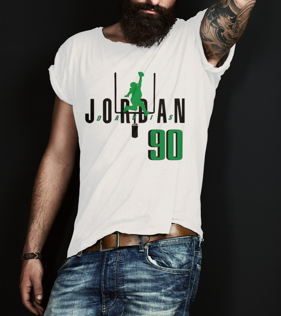 Jordan Davis Philadelphia Eagles Number 90 Air Player Silhouette T-Shirt