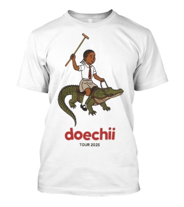 Doechii Tour 2025 Cartoon Riding Gator Adventure T-Shirt