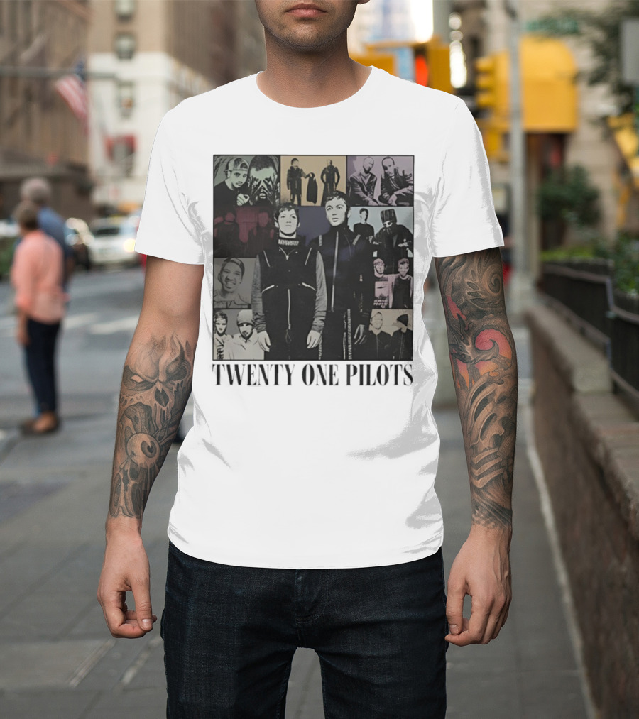 Twenty One Pilots Clancy Eras Tour 2025 Band Members Collage T-Shirt