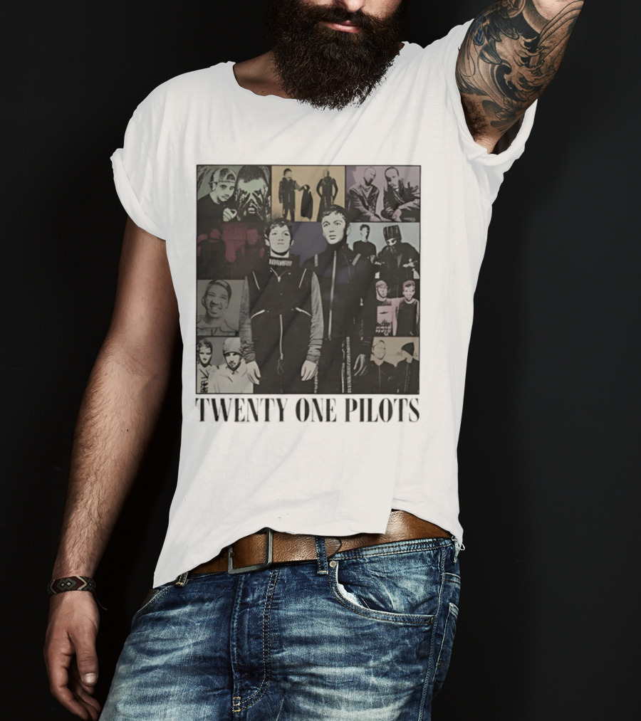 Twenty One Pilots Clancy Eras Tour 2025 Band Members Collage T-Shirt