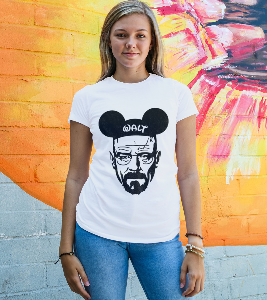 Walter White Mickey Mouse Breaking Bad Disney Meme T-Shirt