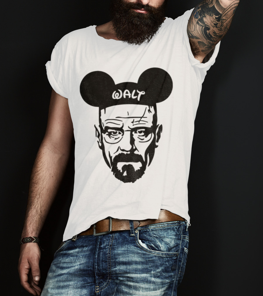 Walter White Mickey Mouse Breaking Bad Disney Meme T-Shirt