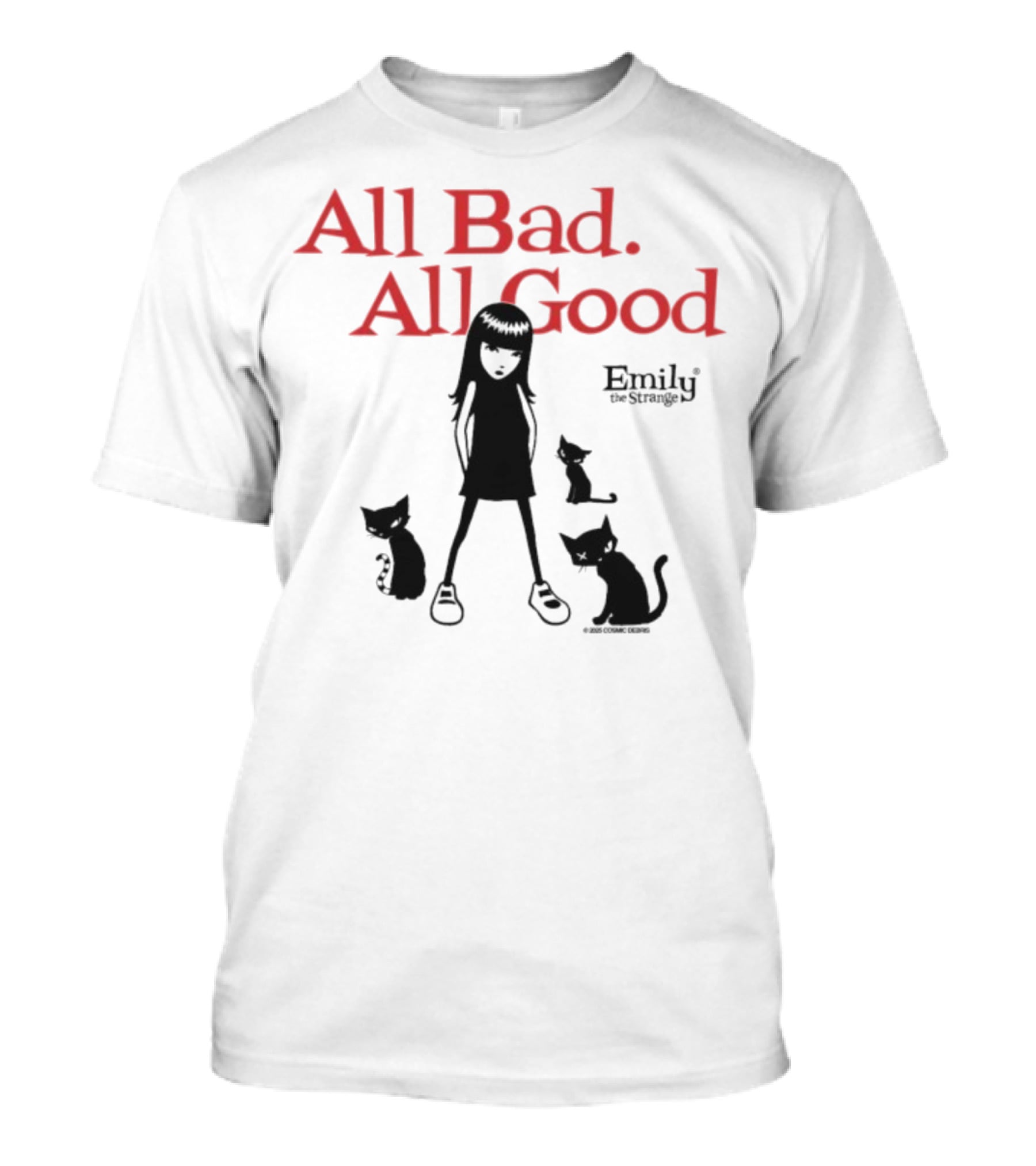 All Bad All Good Emily The Strange Cats T-Shirt