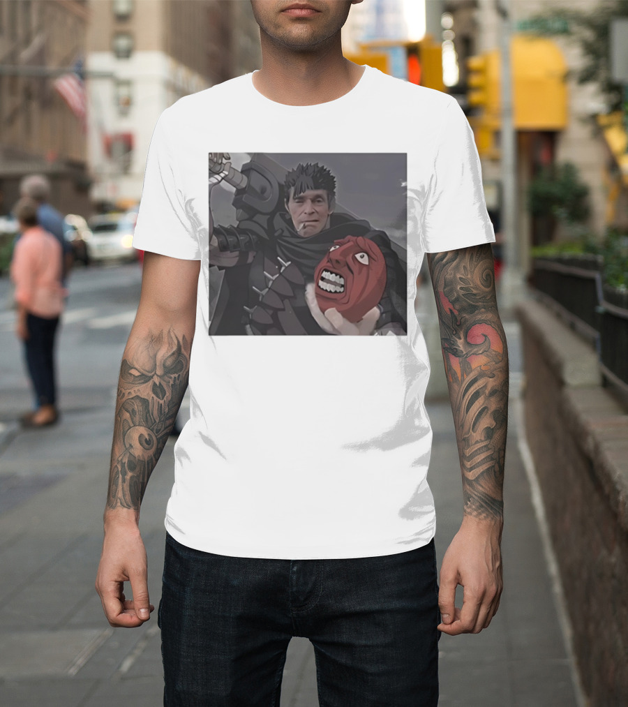 Berserk Guts Willem Dafoe Meme Crossover T-Shirt