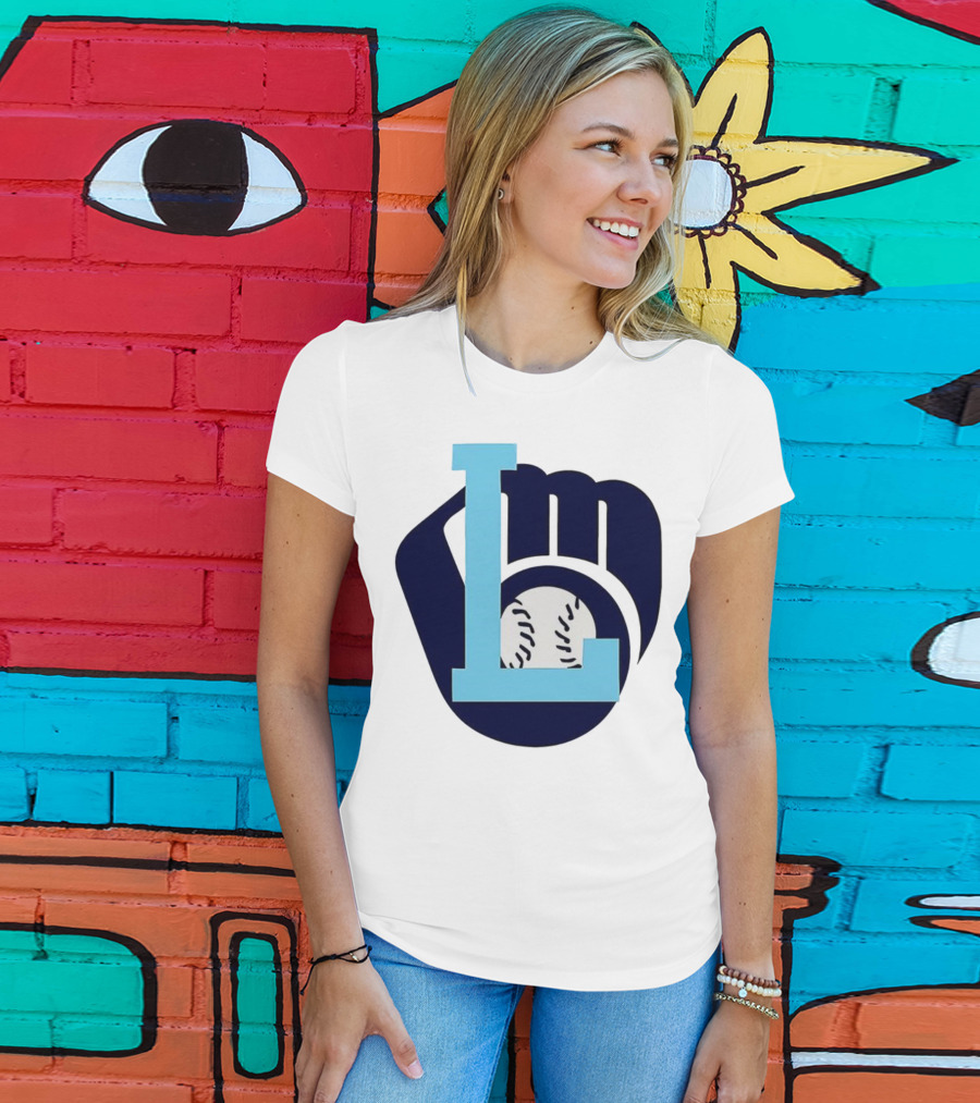 Milwaukee Brewers Baseball Glove L Monogram T-Shirt