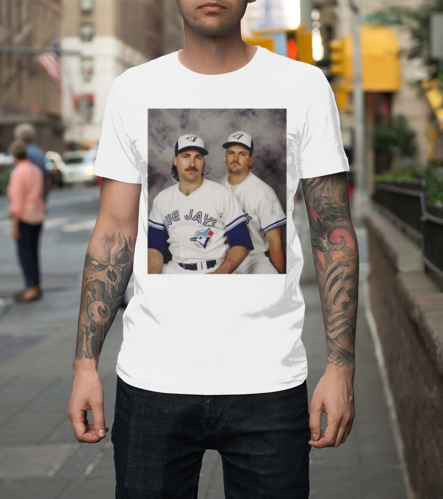 Retro Toronto Blue Jays Baseball Pitchers Dave Stieb David Wells Vintage Team Uniforms T-Shirt