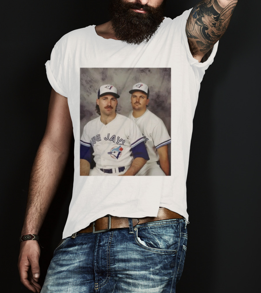 Retro Toronto Blue Jays Baseball Pitchers Dave Stieb David Wells Vintage Team Uniforms T-Shirt