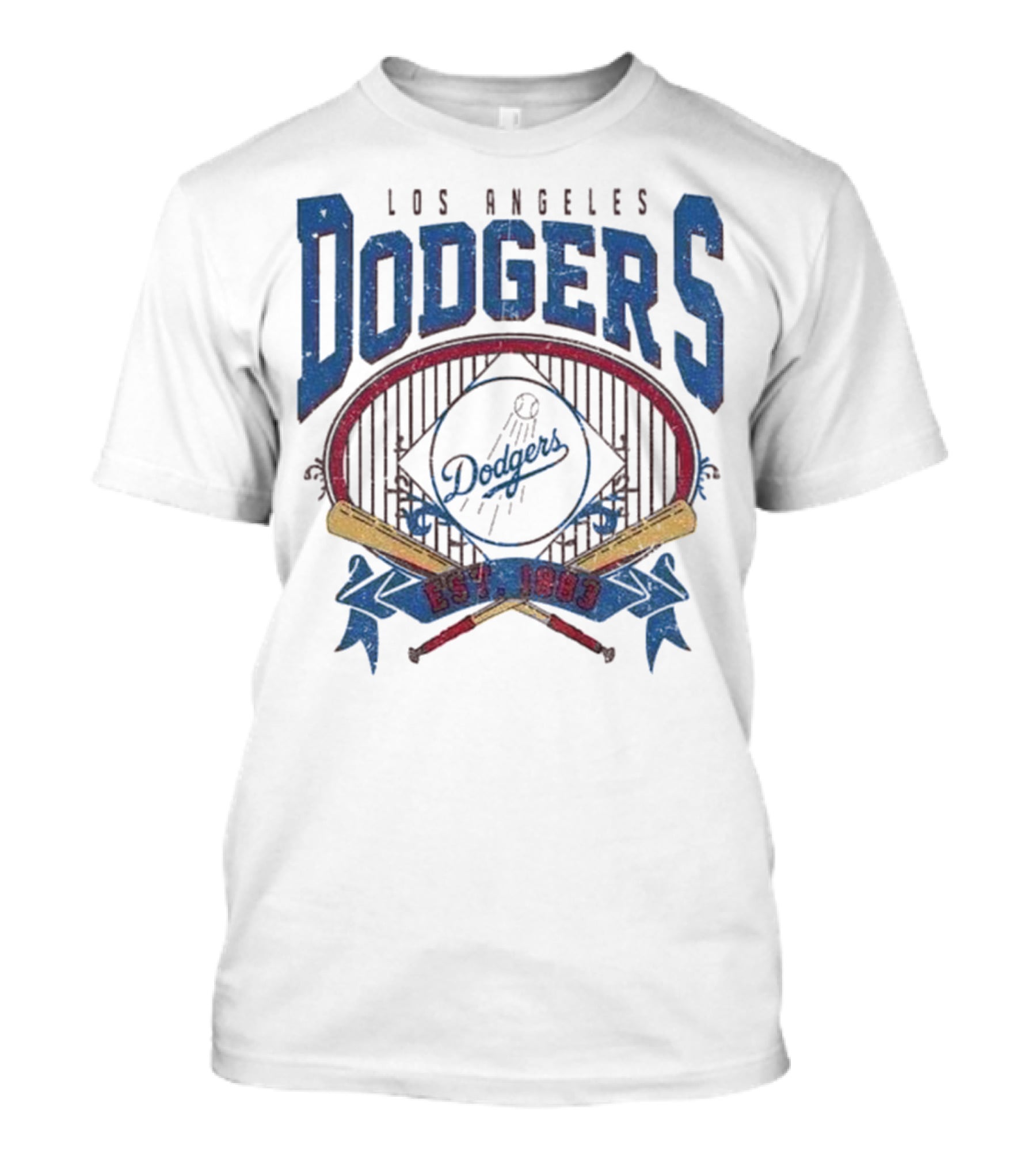 Los Angeles Dodgers Est 1883 Vintage MLB Baseball Dodgers Retro Style T-Shirt