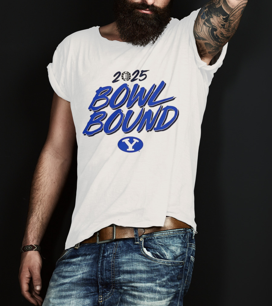 2025 Bowl Bound BYU Cougars Football Y Logo T-Shirt