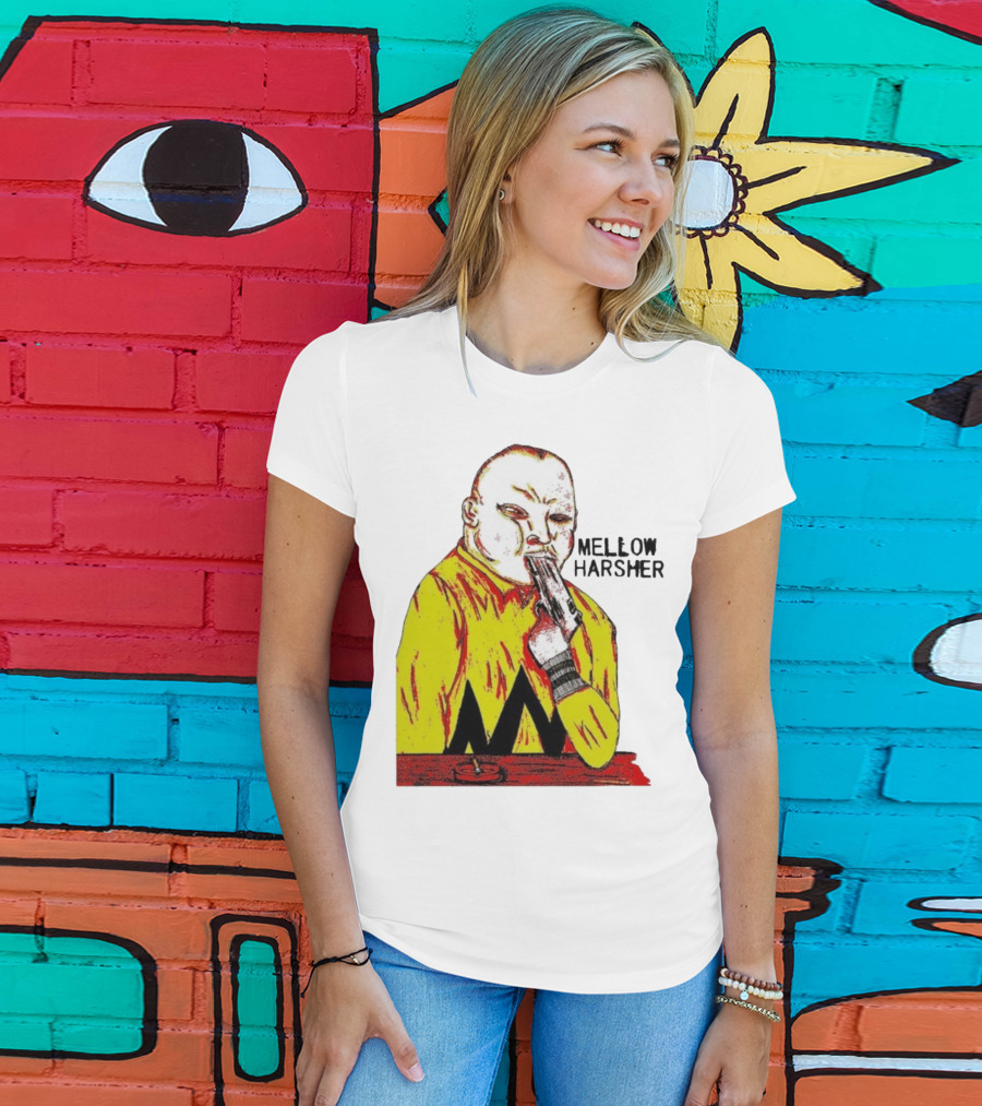 Shattered Dreams Mellow Harsher Yellow Red Illustration T-Shirt