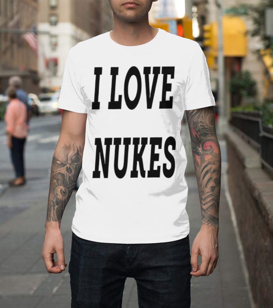 I Love Nukes DJ Smokey Retro Vibe T-Shirt