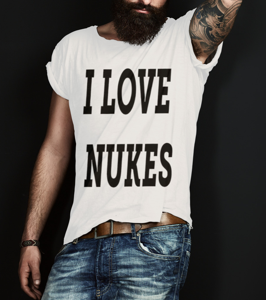 I Love Nukes DJ Smokey Retro Vibe T-Shirt