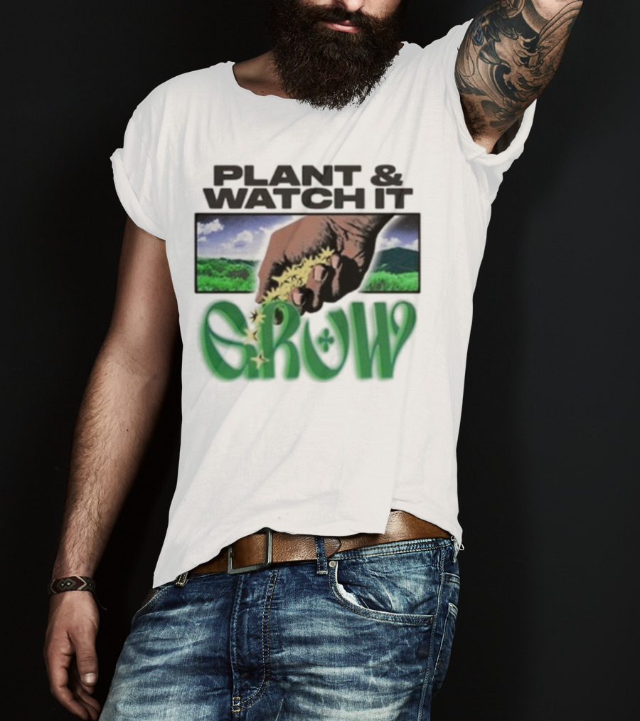 Plant & It Grow Hand With Nature Scenery T-Shirt
