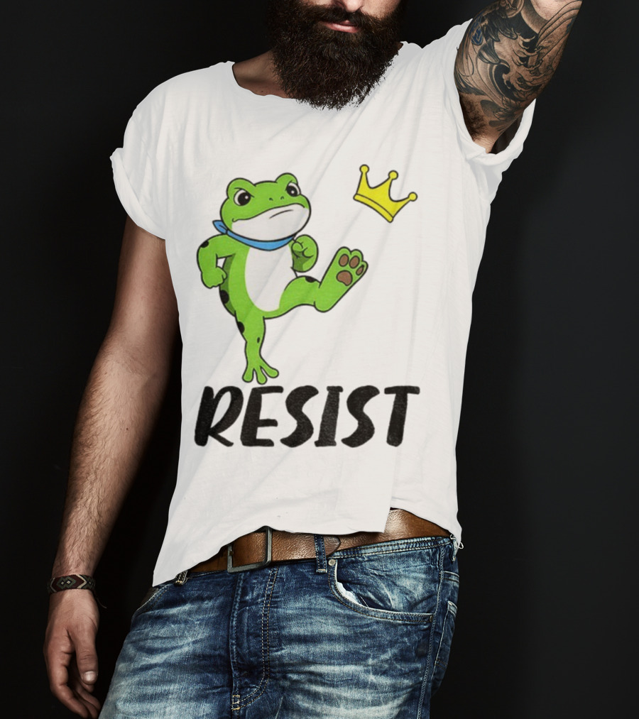 Resist Portland Frog Kicks Crown Political Anti Maga T-Shirt