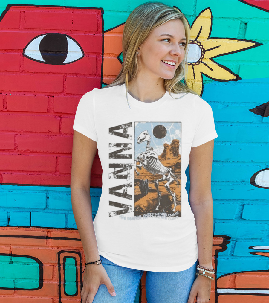 Vanna The Search Party Never Came Skeleton Desert Landscape T-Shirt
