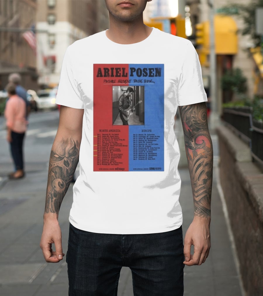 Ariel Posen Future Present Tense Tour North America Europe 2025 2026 Special Guests Wendigo Cathal Murphy T-Shirt