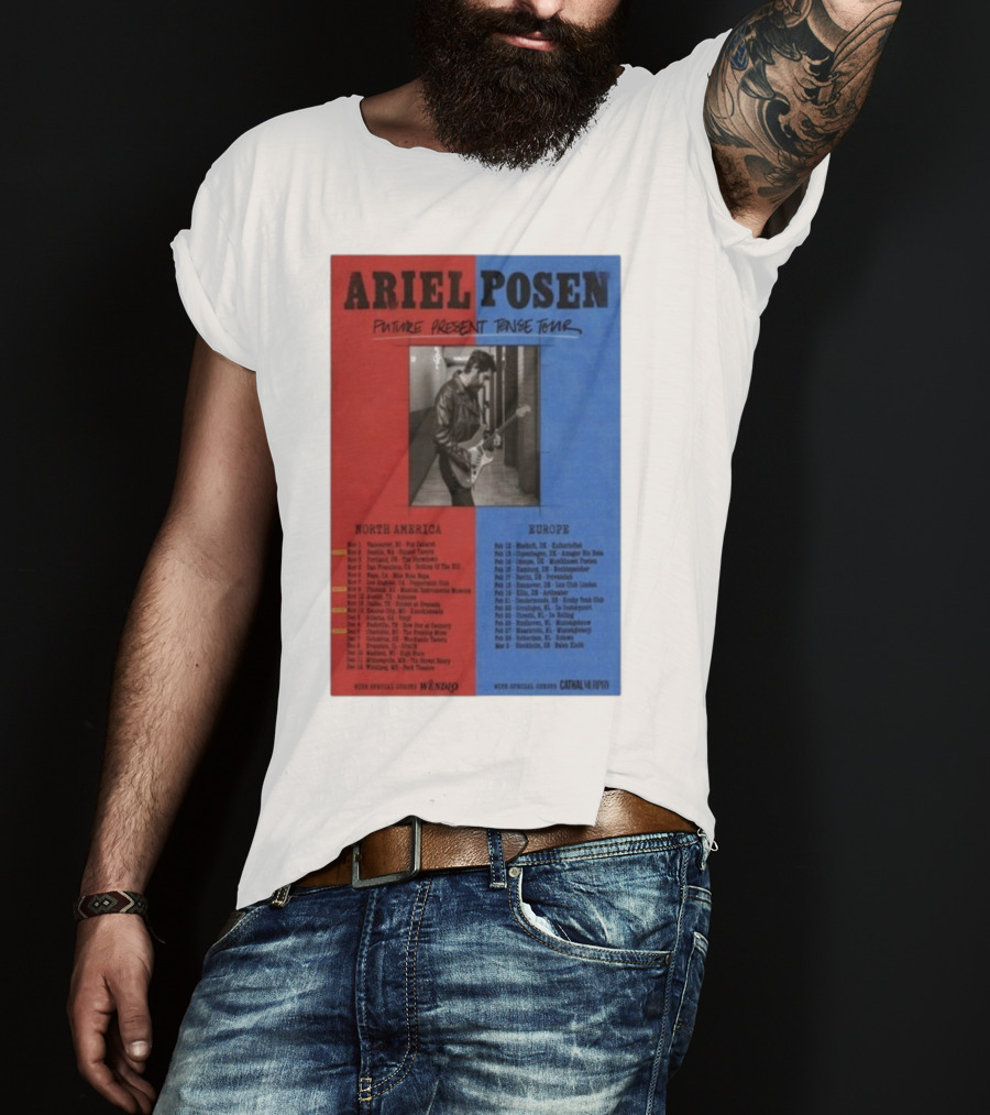 Ariel Posen Future Present Tense Tour North America Europe 2025 2026 Special Guests Wendigo Cathal Murphy T-Shirt