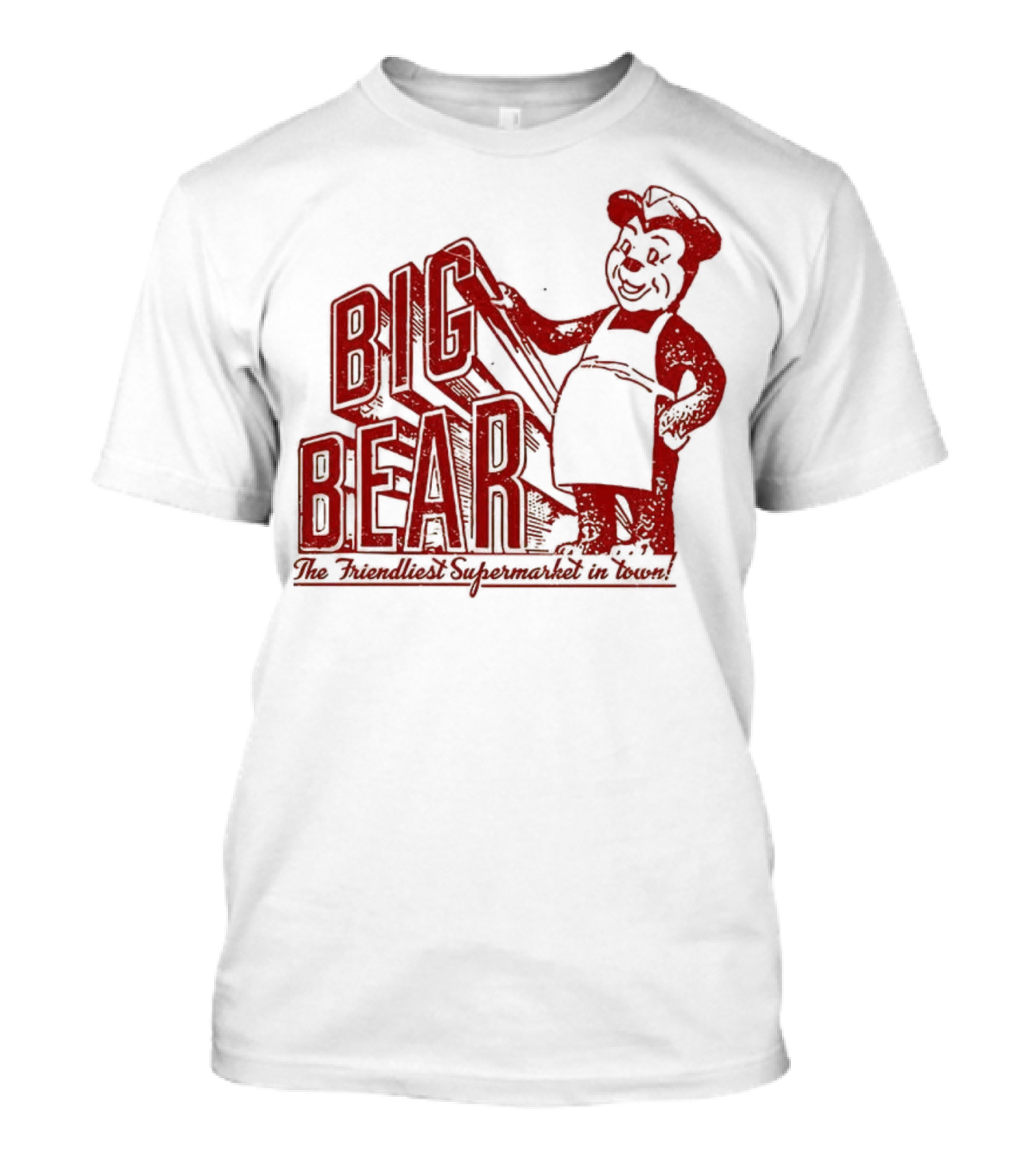 Big Bear The Friendliest Supermarket In The Town San Diego Retro Chef Logo T-Shirt