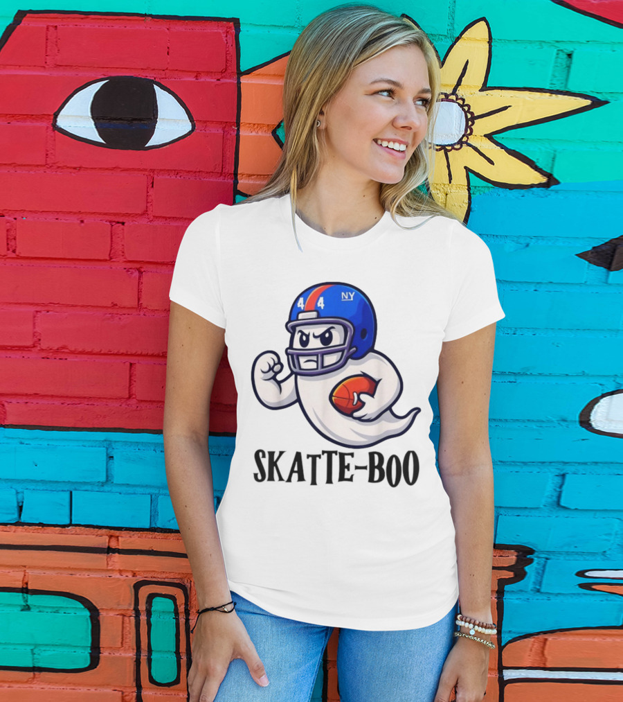 New York Giants Skatte-Boo Ghost Halloween Football Spirit T-Shirt