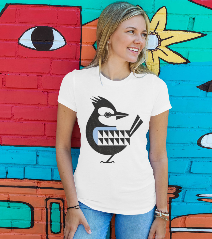 Toronto Blue Jays Retro Blue Bird Baseball Illustration T-Shirt