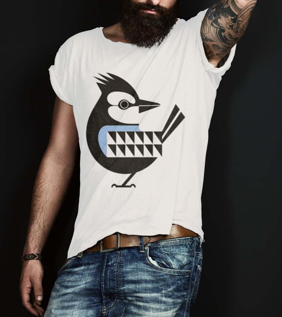 Toronto Blue Jays Retro Blue Bird Baseball Illustration T-Shirt
