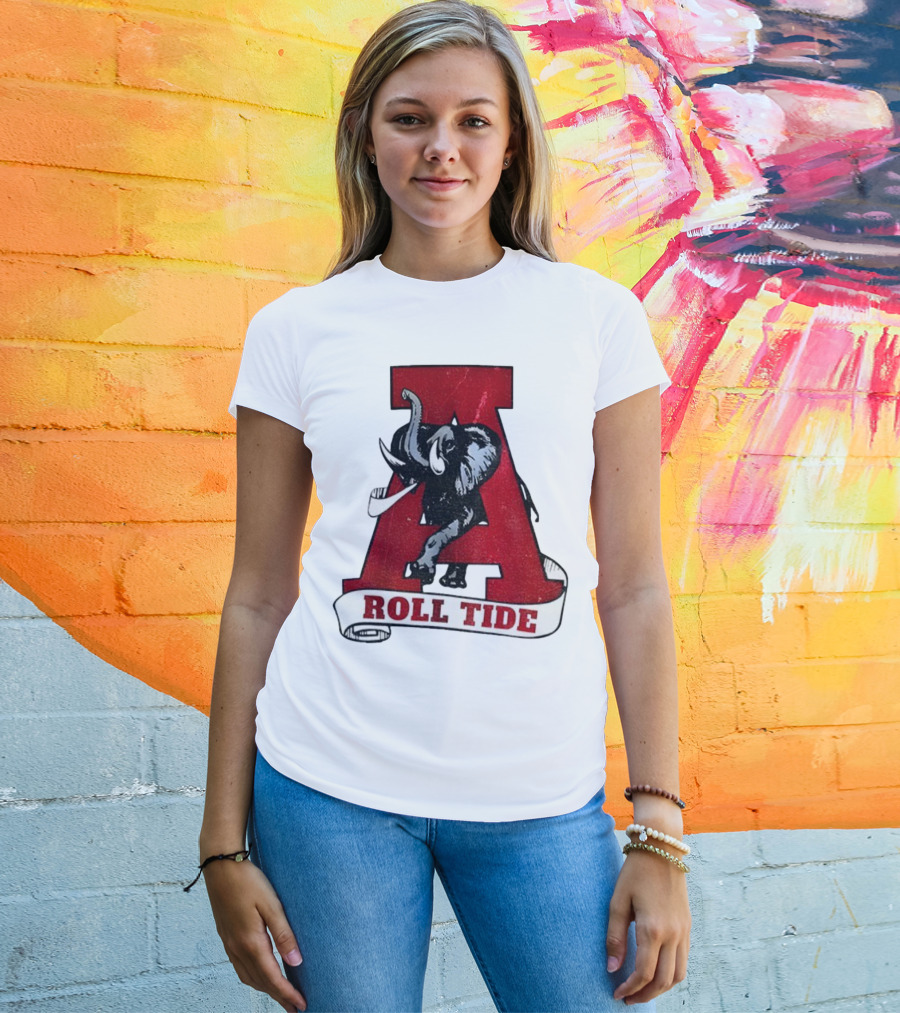Vintage Roll Tide Alabama Crimson Tide Elephant Retro A T-Shirt