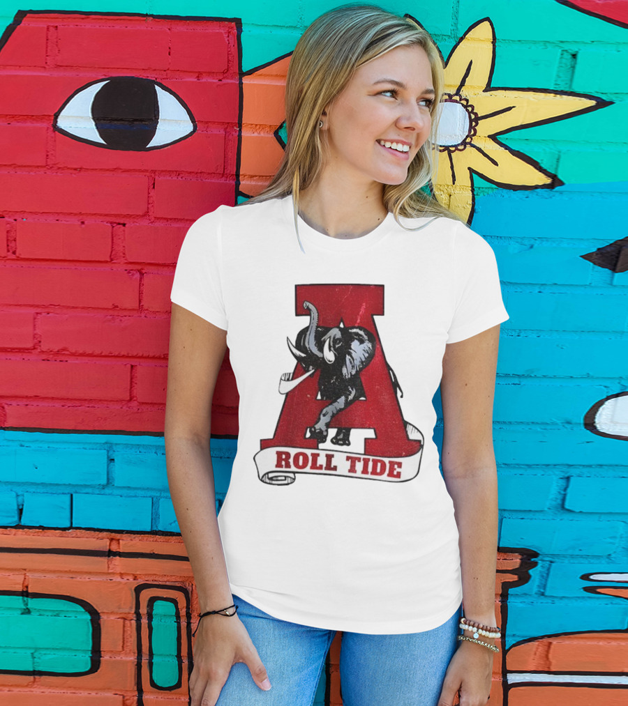 Vintage Roll Tide Alabama Crimson Tide Elephant Retro A T-Shirt