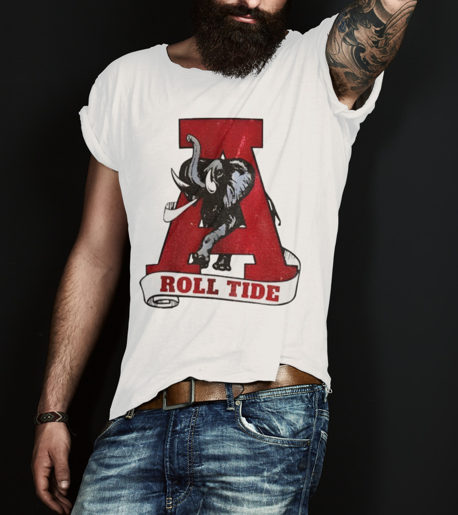 Vintage Roll Tide Alabama Crimson Tide Elephant Retro A T-Shirt