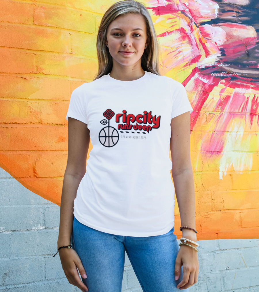 Ripcity Runs Deep Portland Trail Blazers Opening Night 2025 T-Shirt