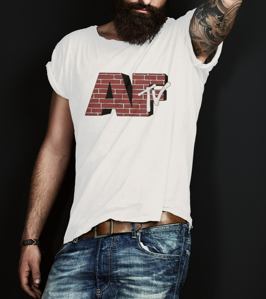 AFTV Brick Pattern Television Logo T-Shirt