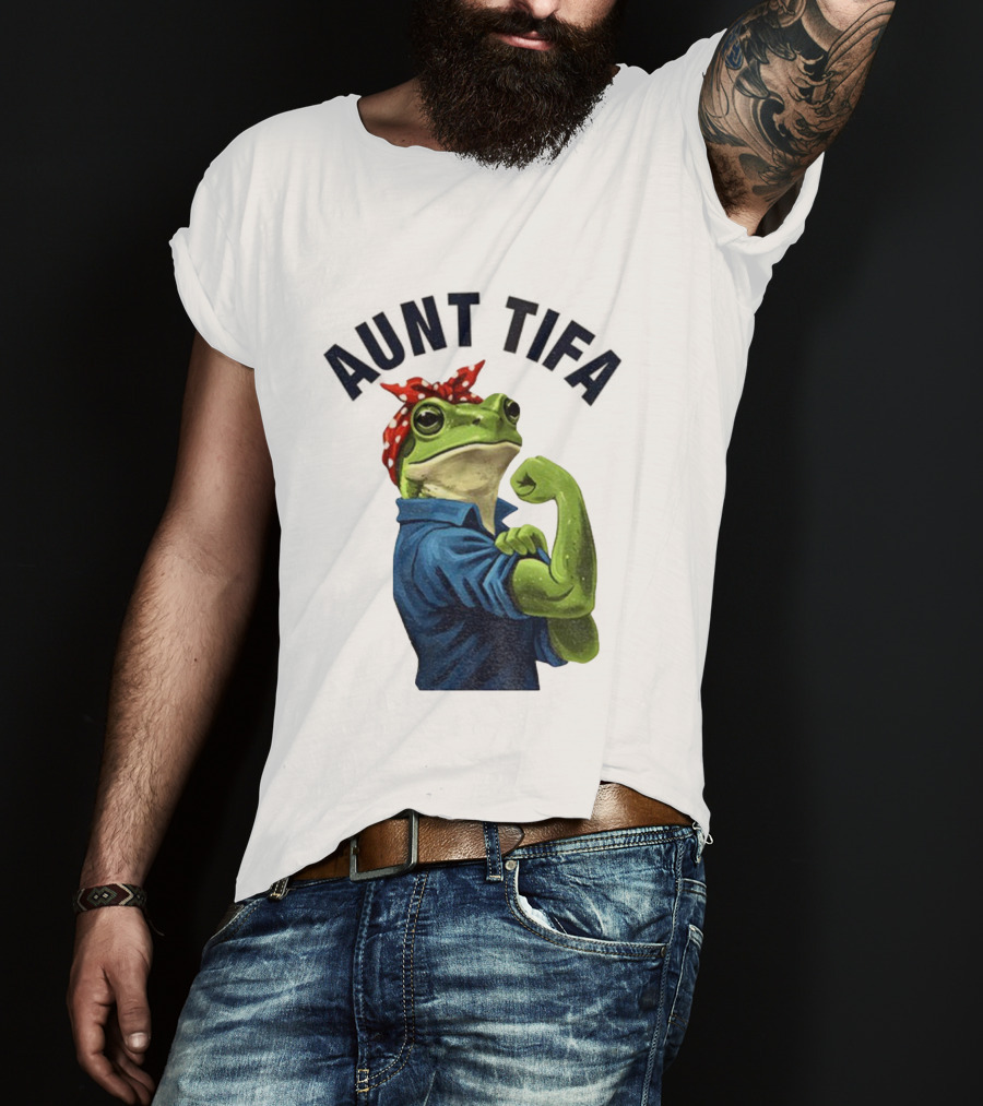 Aunt Tifa Rosie The Riveter Frog Meme Resist T-Shirt