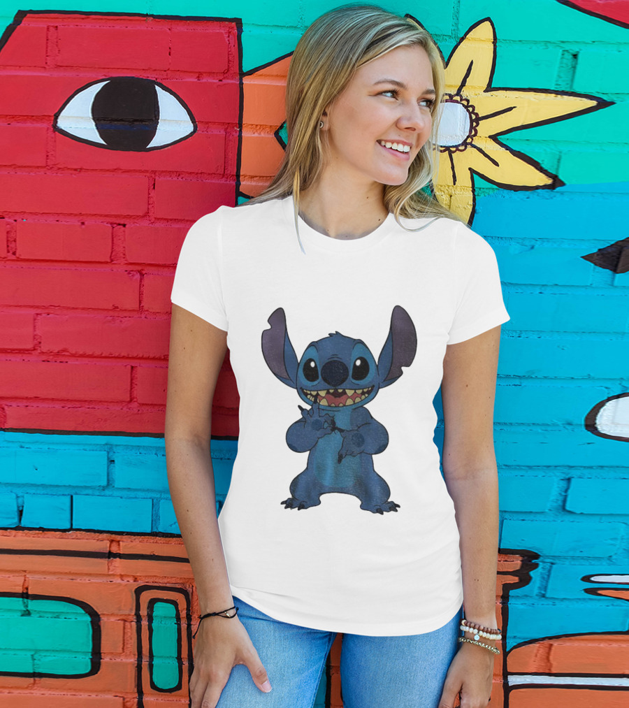 Six Seven 6 7 Meme Funny Stitch Hands Character T-Shirt