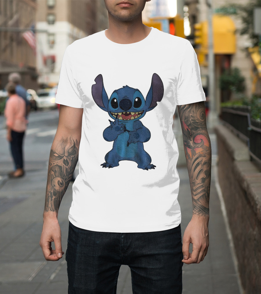 Six Seven 6 7 Meme Funny Stitch Hands Character T-Shirt