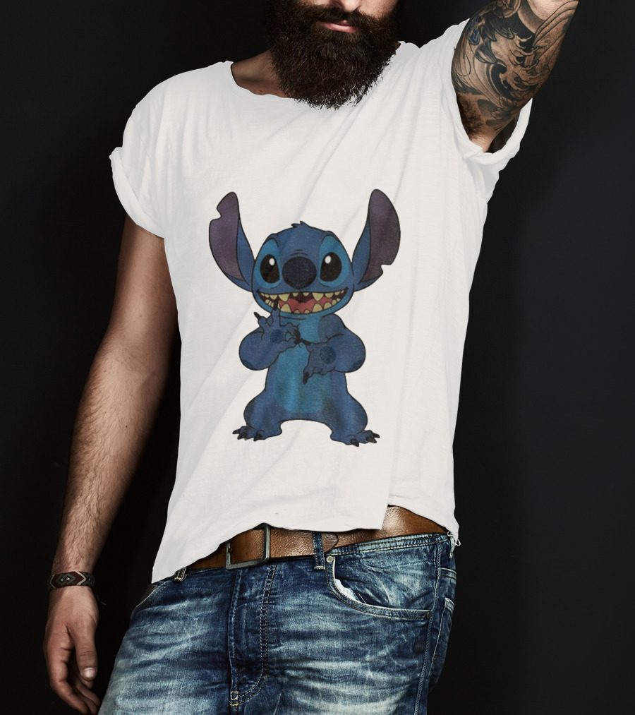 Six Seven 6 7 Meme Funny Stitch Hands Character T-Shirt