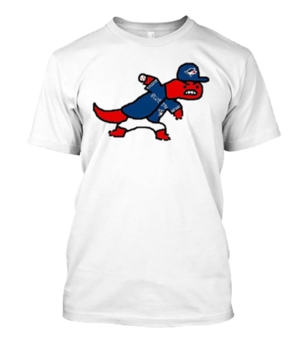 Toronto Raptors Blue Jays Crossover 2025 Mascot Baseball Throw T-Shirt