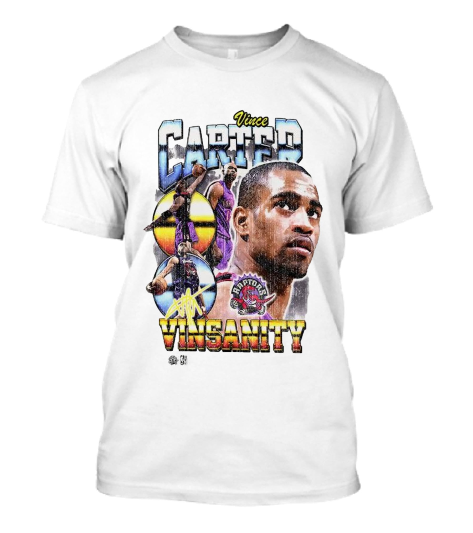 Vince Carter Vinsanity Raptors NBA Vintage Collage T-Shirt