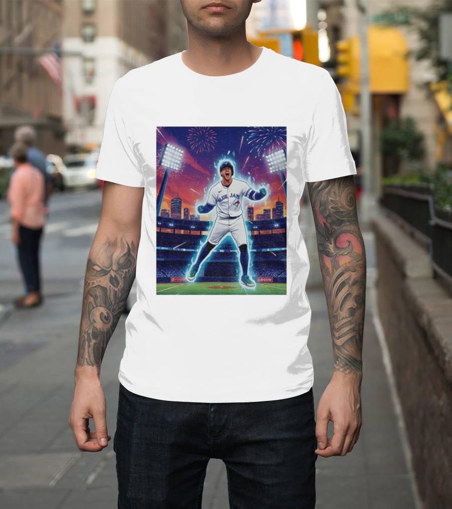 George Springer Blue Jays Fireworks Stadium Celebration Springer Dinger T-Shirt