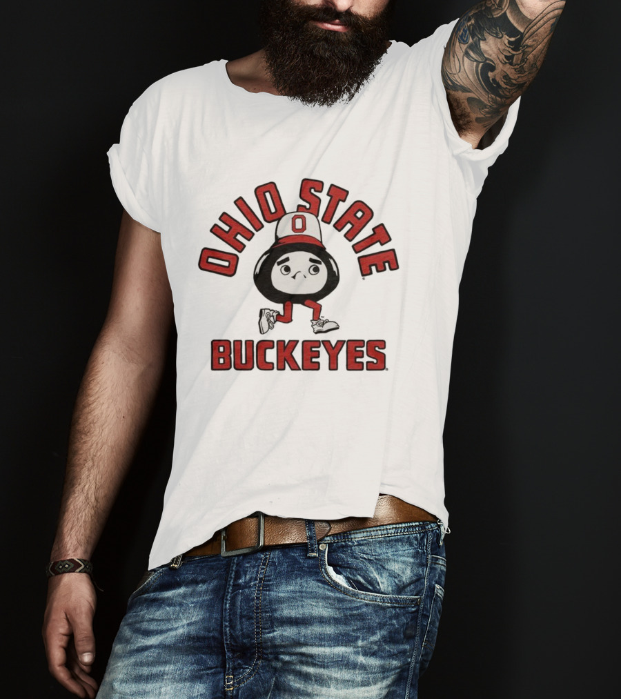 Ohio State Buckeyes Brutus Mascot Retro Style T-Shirt