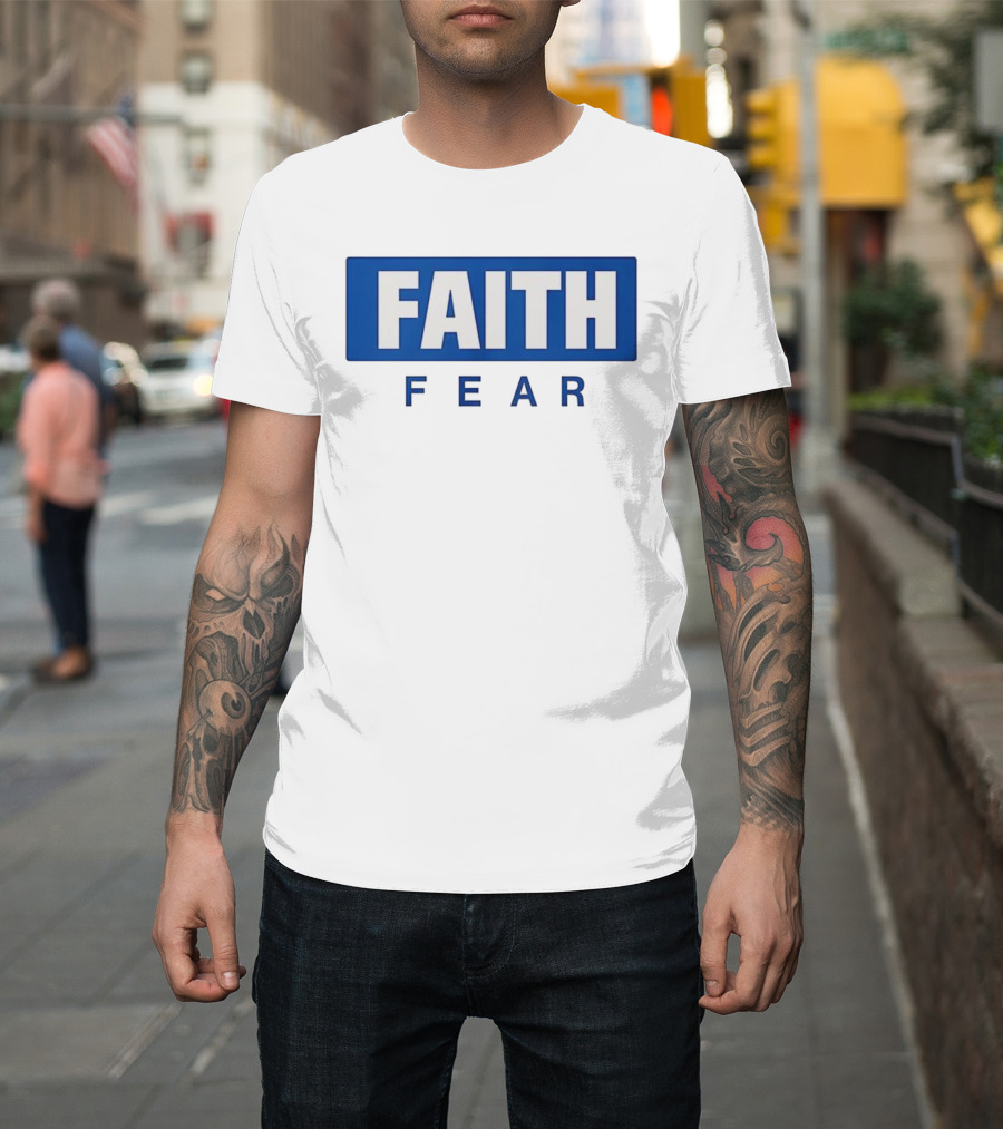 FAITH Over Fear Bold Block Lettering T-Shirt