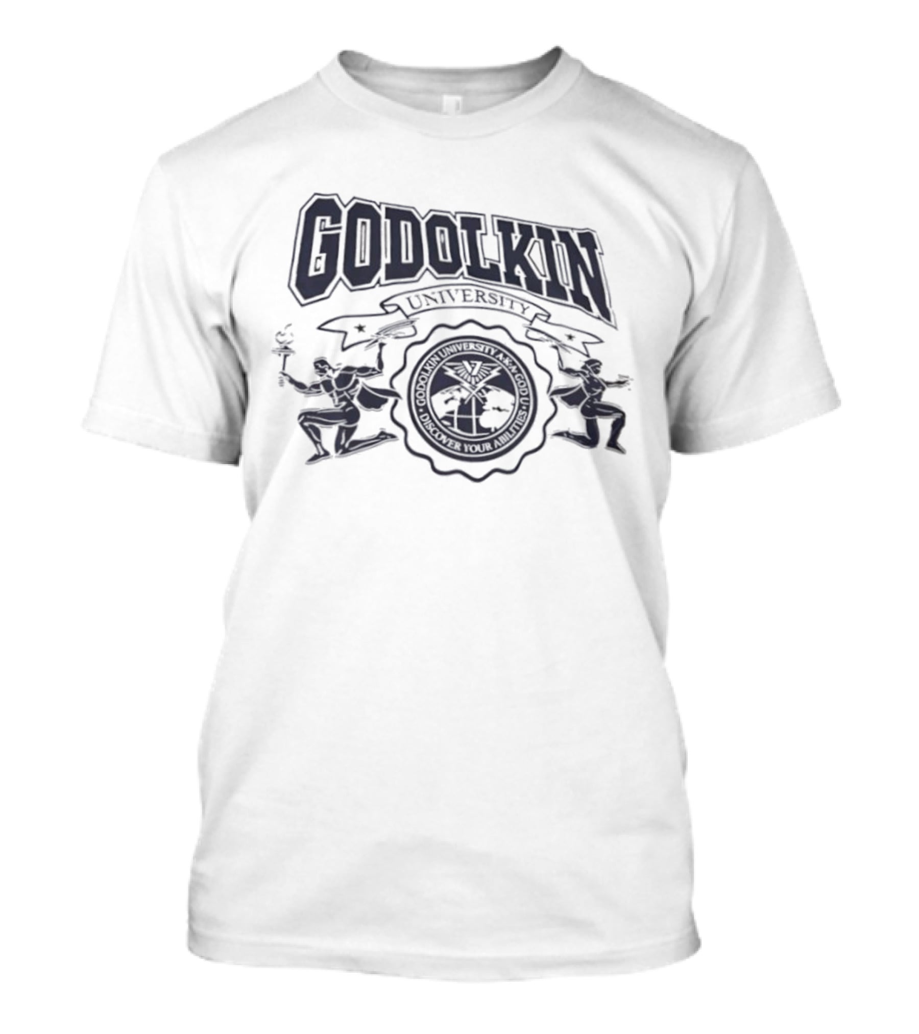 Godolkin University Seal With Torch And Tree Emblem T-Shirt