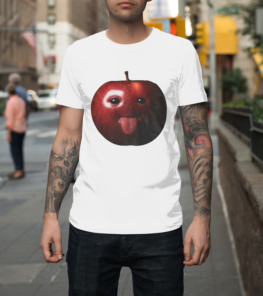 Silly AI Generated Apple Meme With Tongue Out T-Shirt