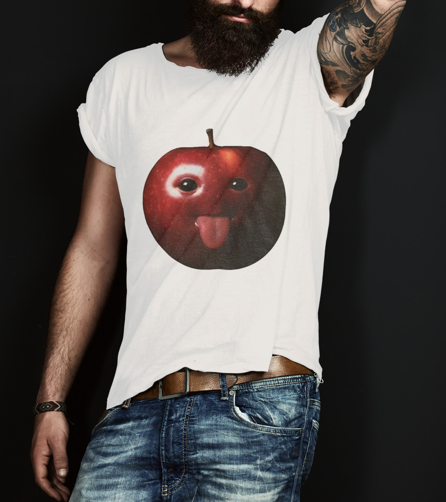 Silly AI Generated Apple Meme With Tongue Out T-Shirt
