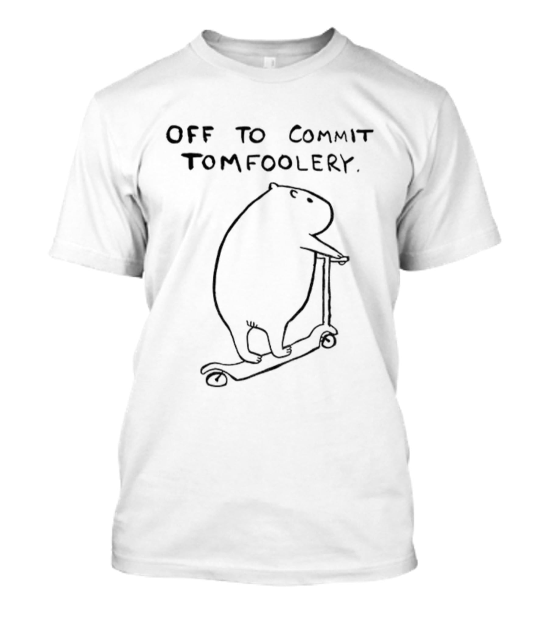 Off To Commit Tomfoolery Capybara On Scooter T-Shirt