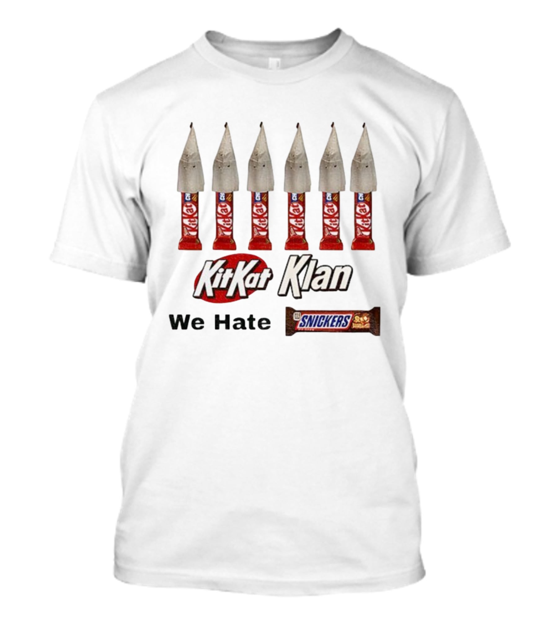 KKK Kitkat Klan We Hate Snickers Meme T-Shirt
