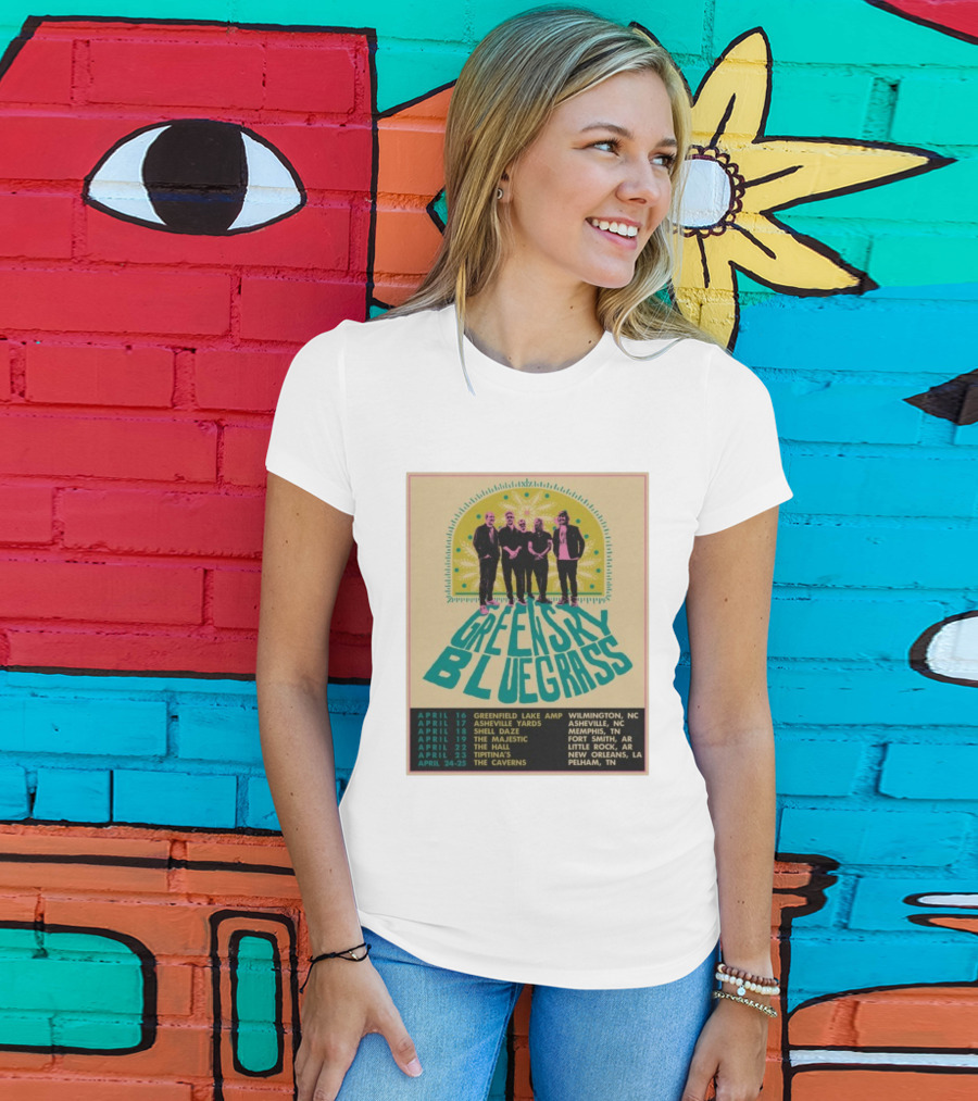 Greensky Bluegrass Tour 2026 Wilmington Asheville Memphis Fort Smith New Orleans Pelham T-Shirt